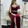 Veloria — Robe Longue en Velours avec Détails Strass