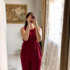 chloeé grena Ensemble Chloée – Chic & Élégant en Crêpe