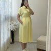 Robe Céleste - Coupe Midi Élégante avec Ceinture
